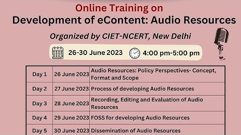 Development of eContent:Audio Resources..Quiz Answer Score 95% and get your certificate ready 🤗..