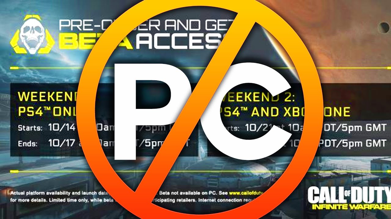 The REAL REASON Why PC Is Not Getting the INFINITE WARFARE MULTIPLAYER BETA (Probably)