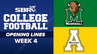 College Football Opening Lines 🏈 | Marshall vs. App St. Week 4 Early Odds And Preview