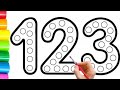 How to draw Numbers/Bolalar uchun raqamlar rasm chizish/Сурет салау сандар/Рисование числа для детей