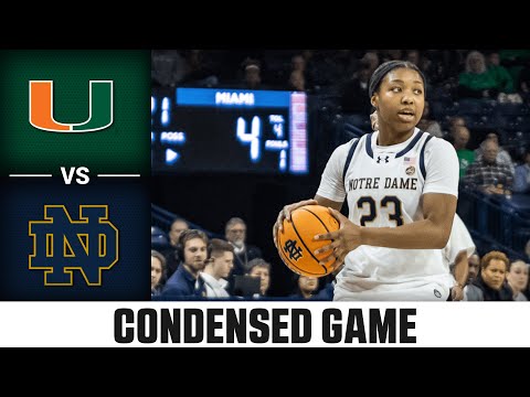 Miami vs. Notre Dame Condensed Game | 2025-26 ACC Women's Basketball