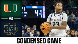 Miami vs. Notre Dame Condensed Game | 2025-26 ACC Women's Basketball
