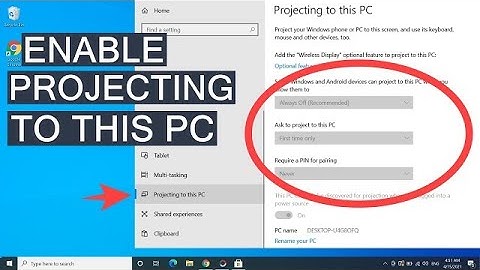 Fix Projecting To This PC Option Disabled  Greyed Out In Windows 10