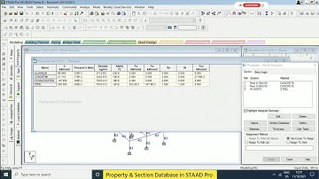 Property & Section Database in STAAD Pro