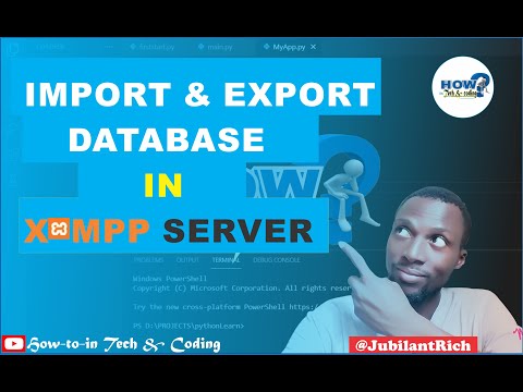 How to export or import your database in XAMPP server | Xampp server database import and export