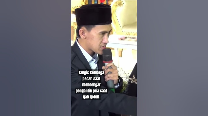 pecah tangis semua yg menyaksikan ijab qobul ini....