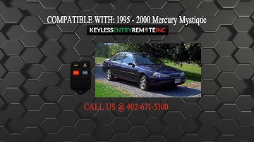 How To Replace Mercury Mystique Key Fob Battery 1995 1996 1997 1998 1999 2000