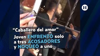 Joven DEFIENDE a CHICA de ACOSADORES y lo llaman \