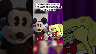 Mickey sings GOLDEN HOUR with AI SpongeBob SquarePants and MORDECAI and it SLAPS #shorts