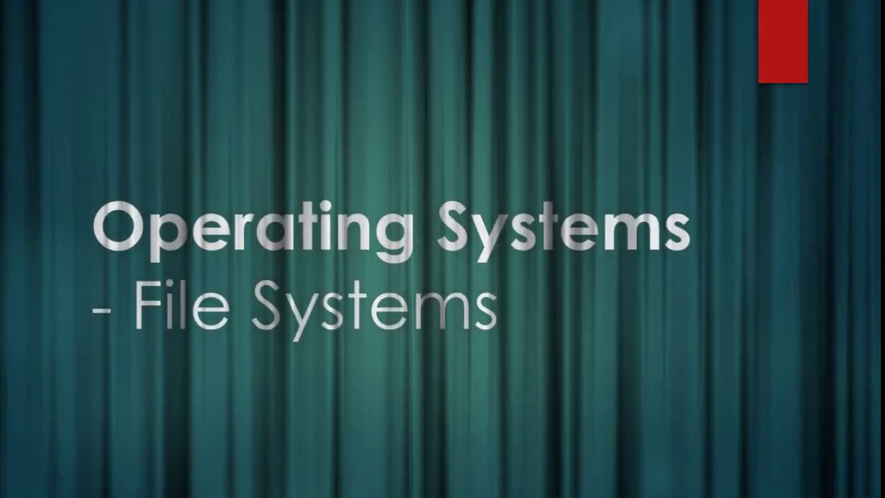 Operating Systems - File Systems - Important Questions - YouTube