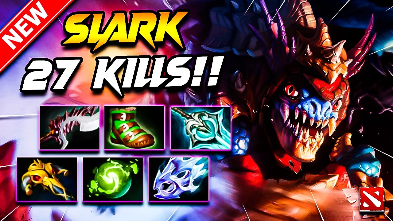 Dota 2 SLARK Gameplay | 27 Kills SLARK DOTA 2 Gameplay | Slark Carry Build Pro Gameplay Guide 7.40
