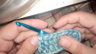 غرزة العمود بلفتين خطوة بخطوة للمبتدئين كروشية #crochet