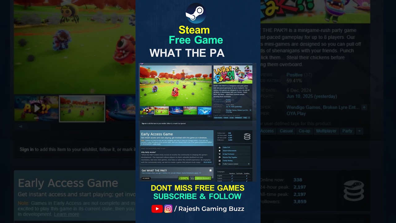 🔥 WHAT THE PAK?! is FREE on Steam I Limited-Time Offer – Act Now! 