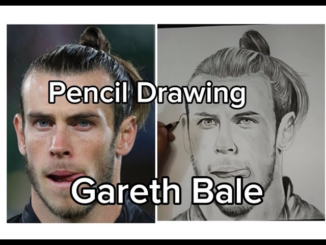 Real Pencil Drawing Gareth Bale  Super star Football Wales
