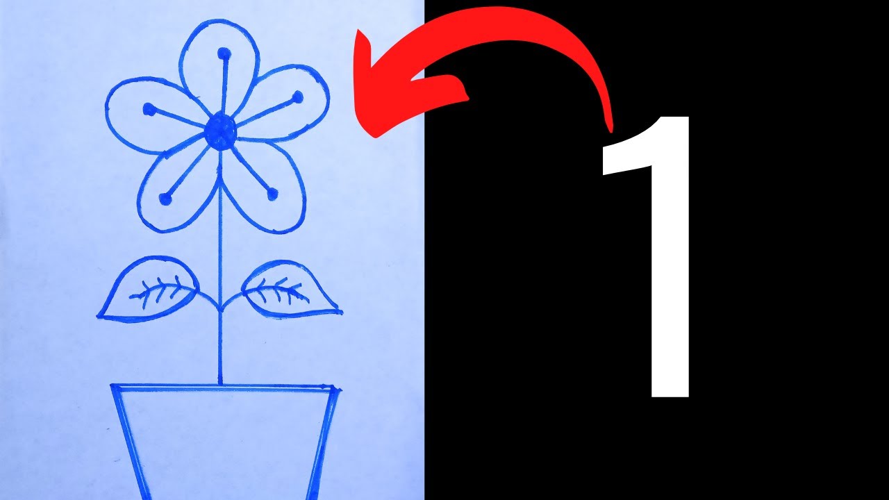 How To Draw Flowers Easy Drawing So Cute Flowers Easy Drawing