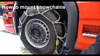 How to mount snowchains
