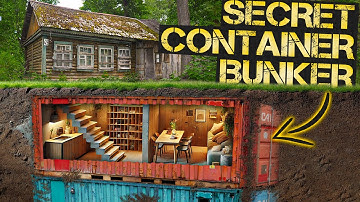 Backyard underground bunker made from containers. TIMELAPSE