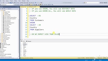 SQL Server - UNION and UNION ALL