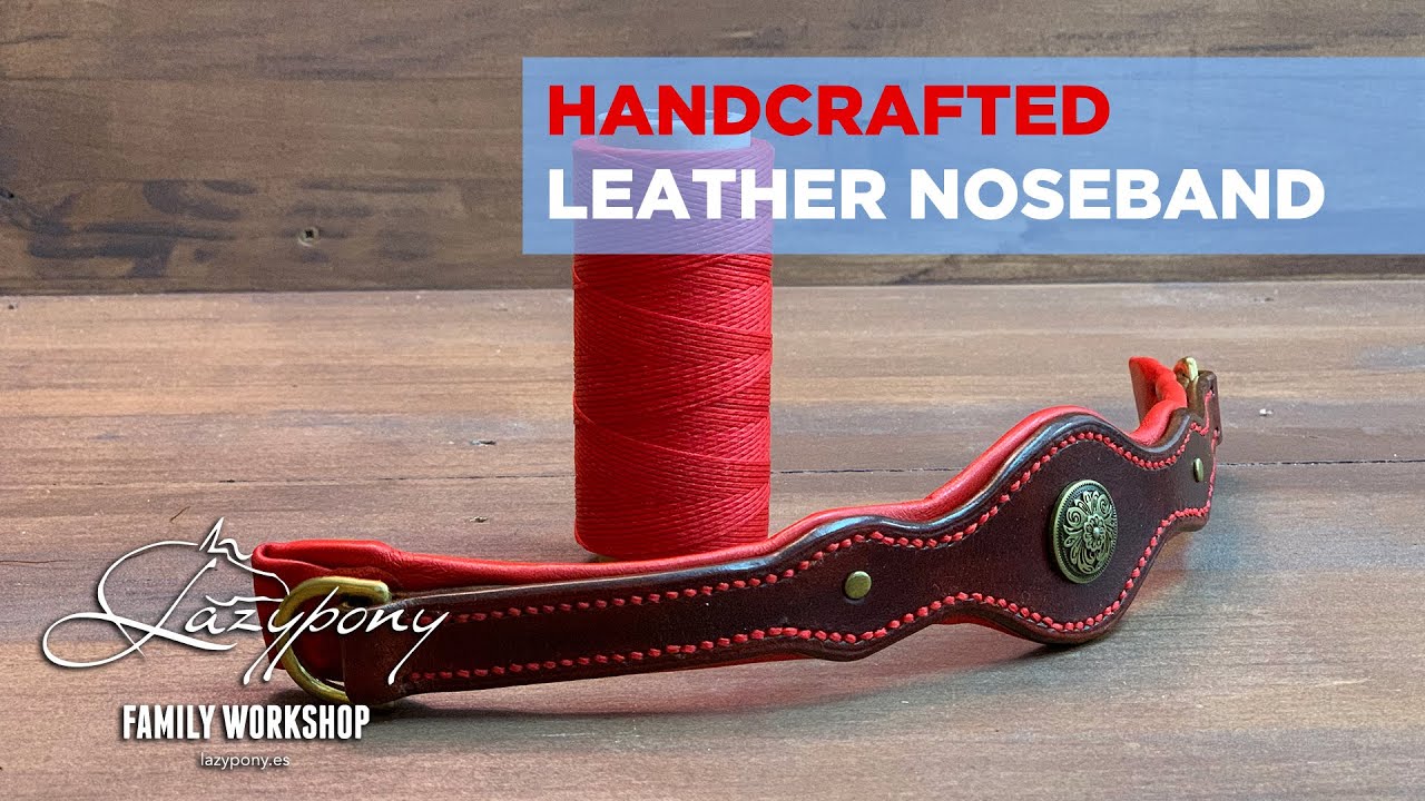 Lazypony: Black leather noseband Baroque