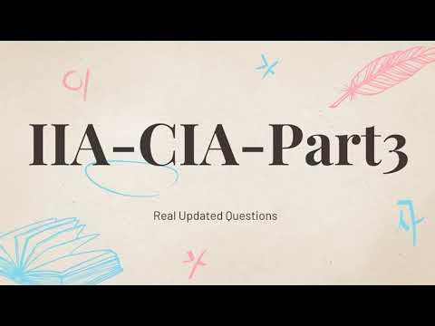 IIA-CIA-Part3 Prüfungsübungen