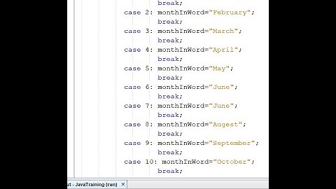 Switch statement in Java Netbeans with an example (Month Of the Year) by the Amharic language.