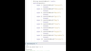 Famous Switch statement in Java Netbeans with an example (Month Of the Year) by the Amharic language. Wealth