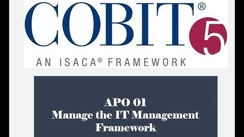 COBIT Processes - APO01 - IT Management Framework 2