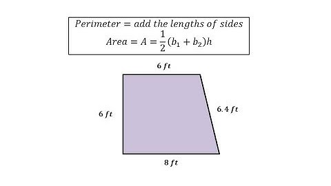 Perimeter and Area of a Right Trapezoid