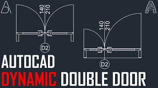 Dynamic Double Door  AutoCAD