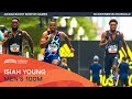 Isiah young beats noah lyles over 100m in boston  continental tour gold