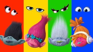 Wrong Eyes Dreamworks Trolls Learn Colors & Finger Family Nursery Rhymes By Kidscoco