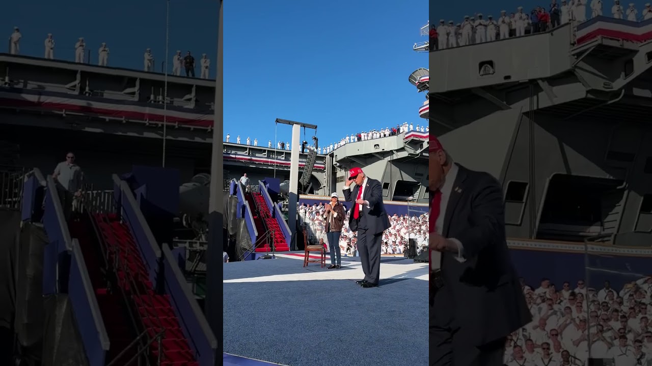 President Trump Dance with the Navy Sailors! YMCA