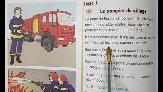 تعلم اللغة الفرنسية بسهولة : le pompier du village, loasis des mots 3ème année p 104