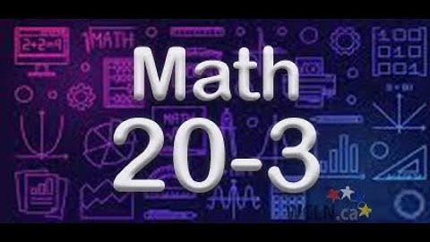 WCLN - Course Intro - Math 20-3