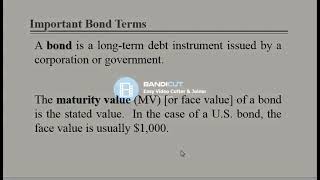 Lecture 15 The Valuation of Long Term Securities Business Finance Faiza Komel