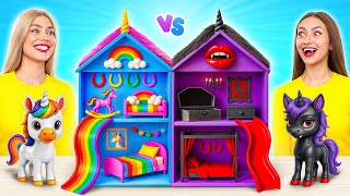We Build Amazing Doll House | Rainbow vs Black Challenge by Multi DO Girls screenshot 1