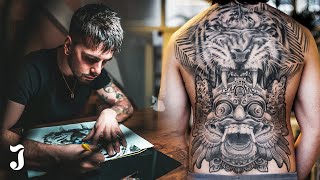 FULL BACKPIECE REALISTIC TIGER BARONG TATTOO - JANNES DE GROOT TATTOO