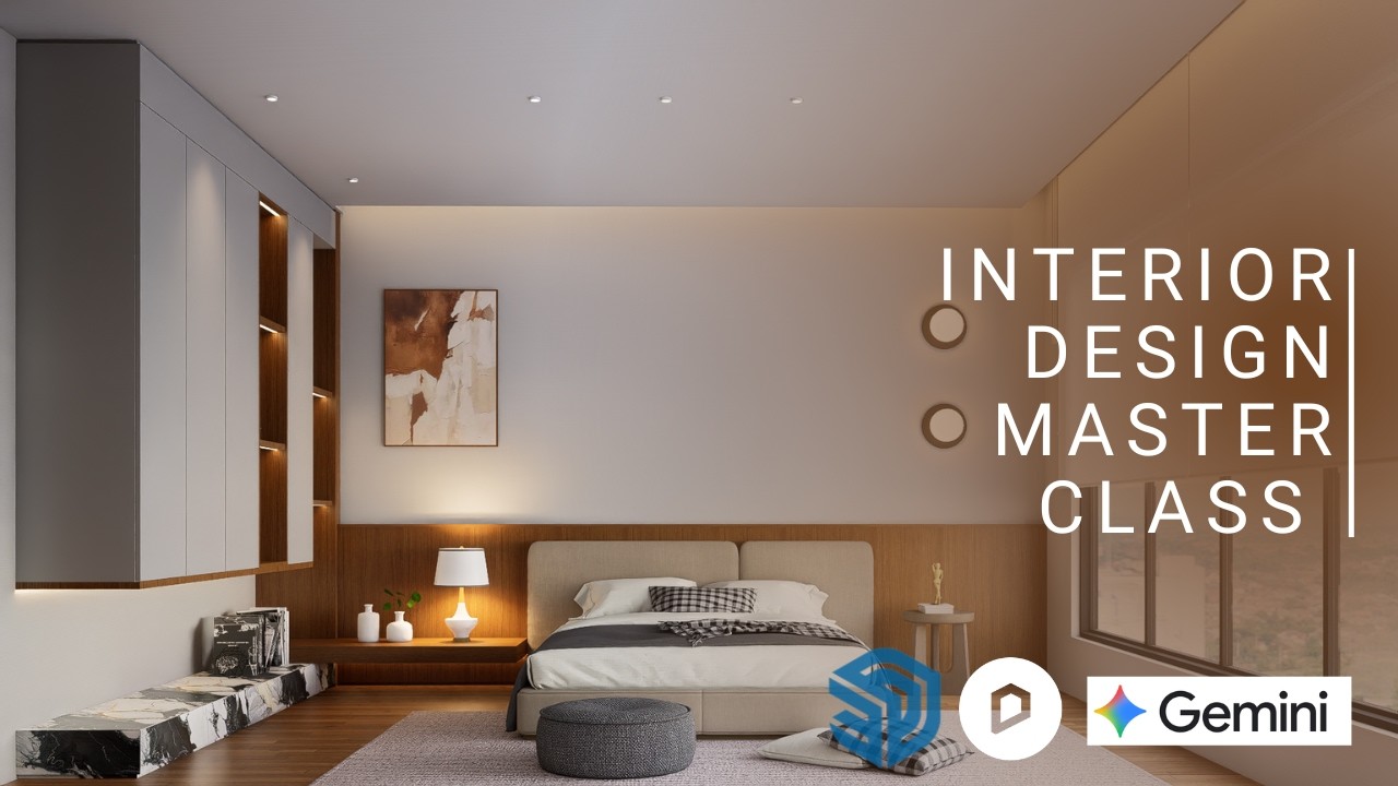 Interior Design Master class step by step using skecthup,D5 Render and ...