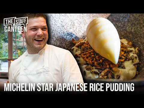 Michelin Star Japanese rice pudding created by Chef Ollie Bridgwater in SOURCE at Gilpin Hotel