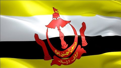 Brunei waving flag. National 3d Darussalam flag waving. Sign of Bruneian‎. Brunei flag Full HD