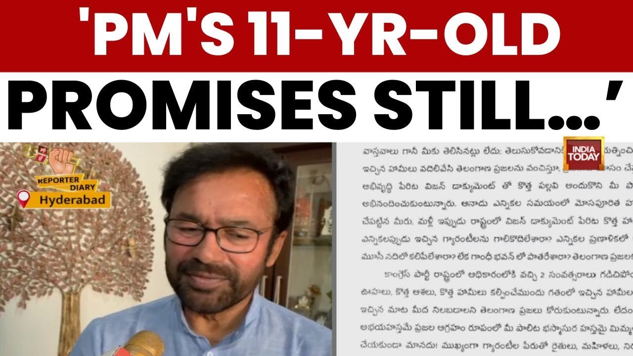 Union Minister on Telangana: 'Out of six guarantees, only one has been implemented' | India Today