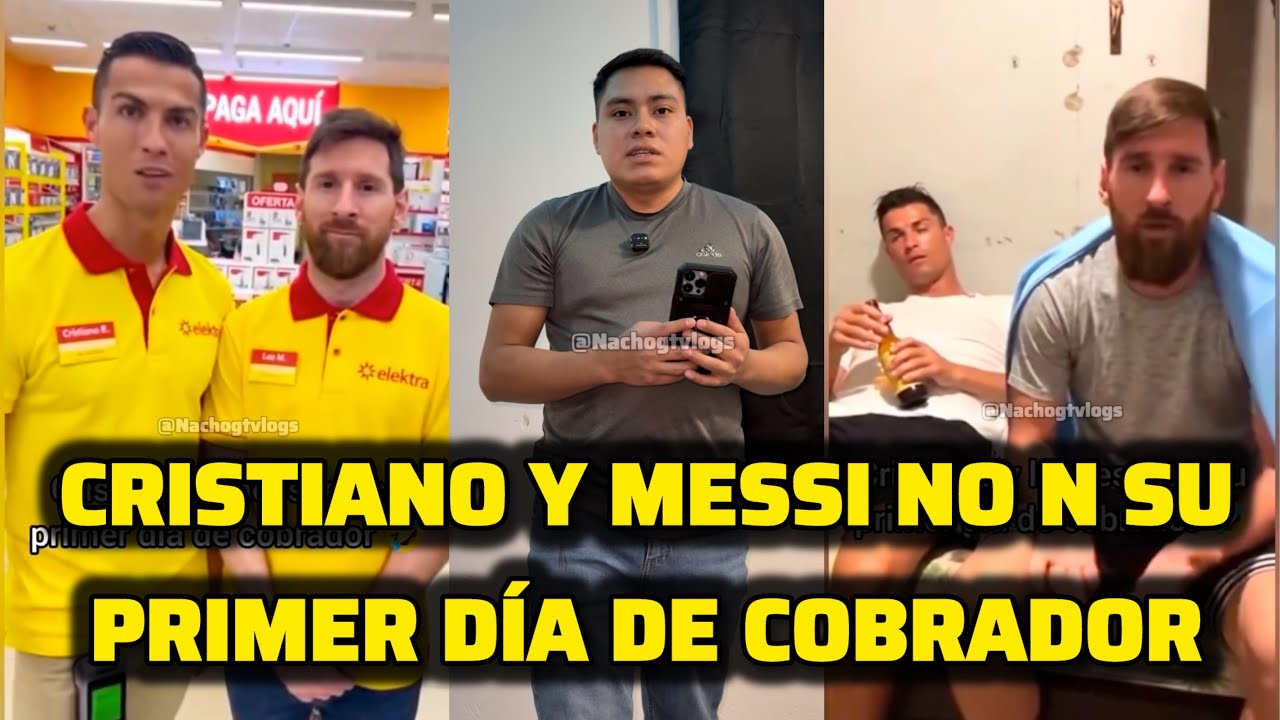 CRISTIANO Y MESSI EN SU PRIMER DÍA DE COBRADOR (nachogtvlogs)