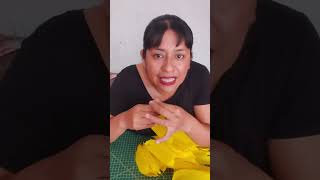 Guirnalda de hojas con papel crepe