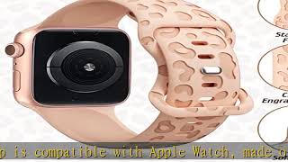 6 Pack Leopard Engraved Band Compatible with Apple Watch Band 38mm 44mm 45mm 49mm, Waterproof Cheet
