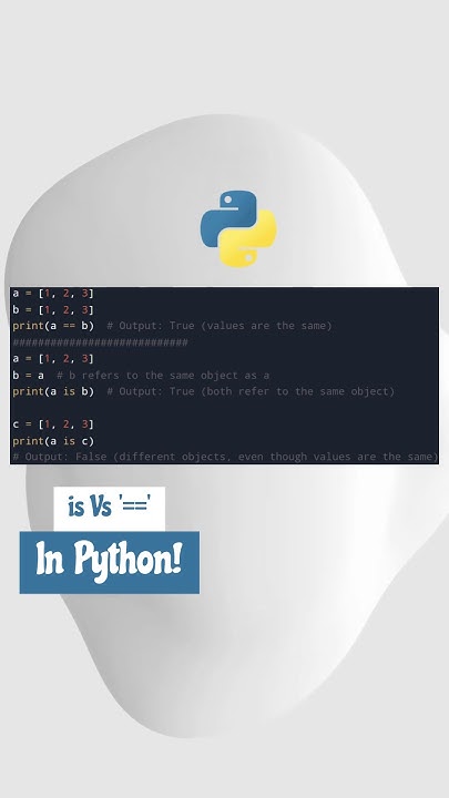 26 Python Theory - is Vs '==' in Python - YouTube