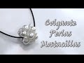 COLGANTE BOLITAS DE PERLAS Y MOSTACILLAS. Curso de bisutería con perlas.