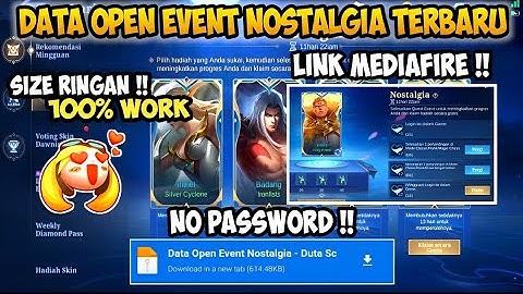 Data Open Event Nostalgia | Data Tambahan Event Nostalgia Terbaru Patch Allstar
