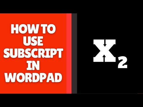 How to Use Subscript in WordPad ~ Tutorial for Beginners
