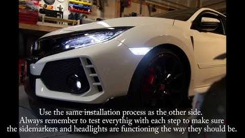 Civic Type R Clear Side Marker Install