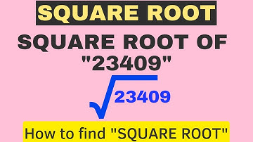 Square Root | How to find square root | Square root of 23409 #mathtricks #squareroot #maths